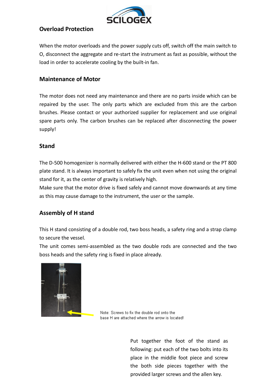 Scilogex D-500 User Manual | Page 9 / 12