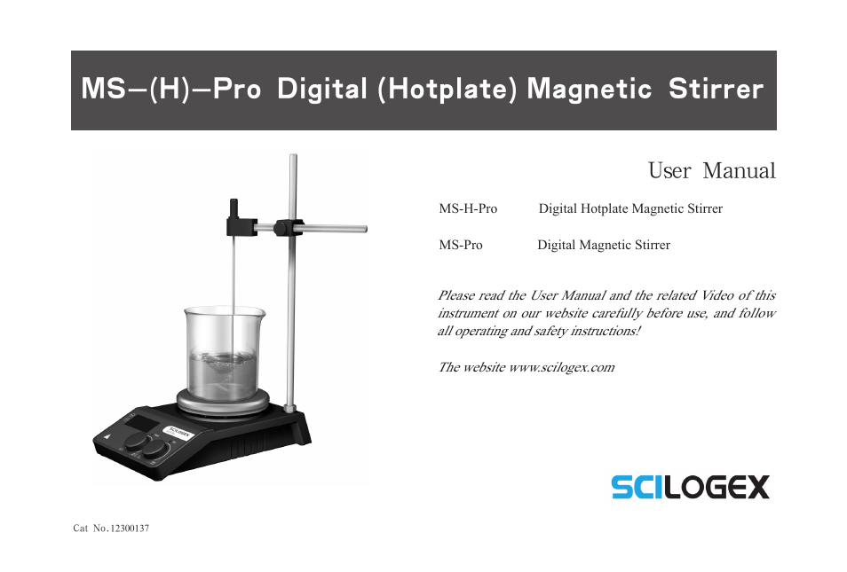 Scilogex MS-Pro User Manual | 20 pages