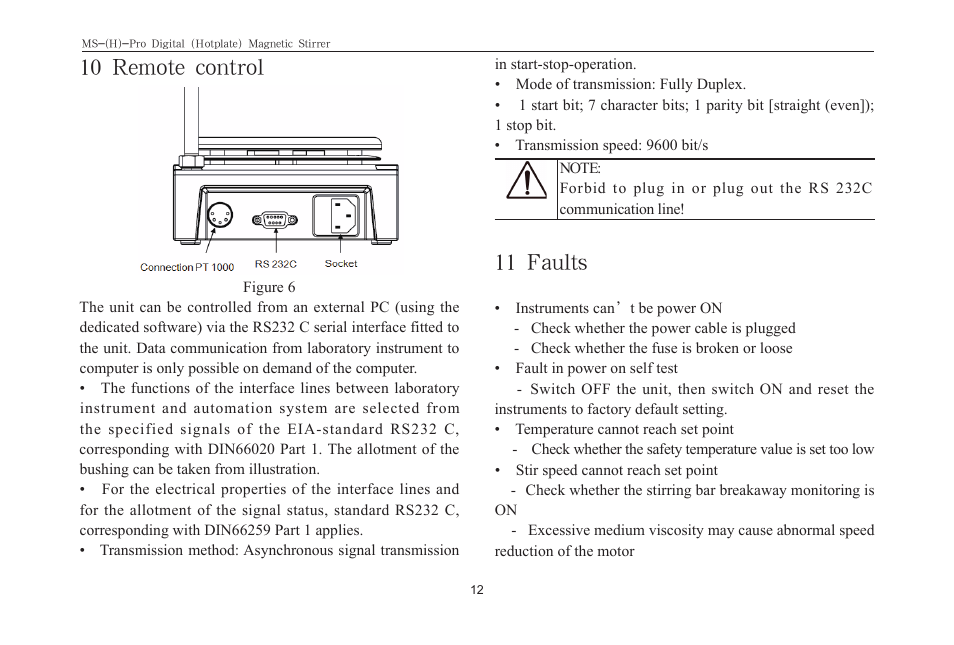 10 remote control, 11 faults | Scilogex MS-Pro User Manual | Page 14 / 20