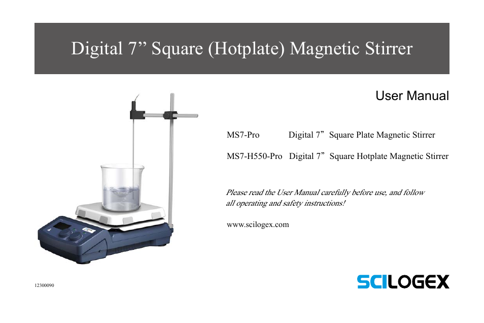 Scilogex MS7-H550-Pro User Manual | 20 pages