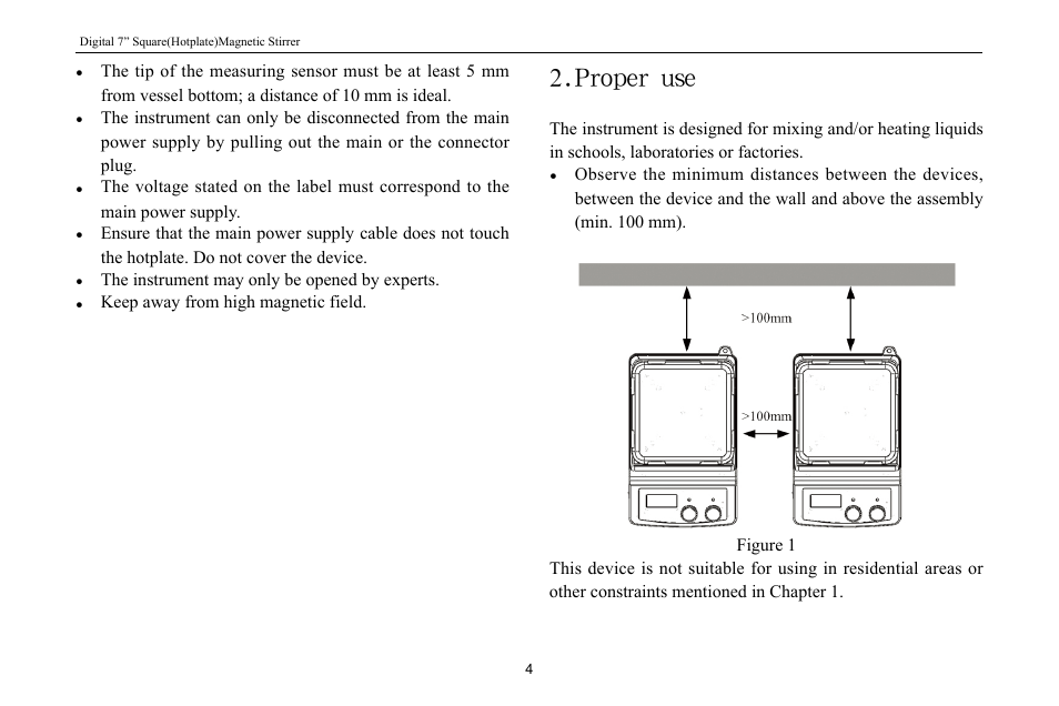 Proper use | Scilogex MS7-H550-Pro User Manual | Page 6 / 20