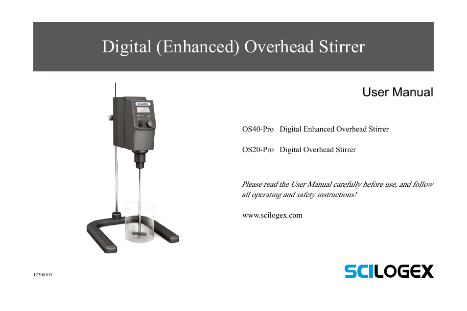 Scilogex OS20-Pro User Manual | 16 pages