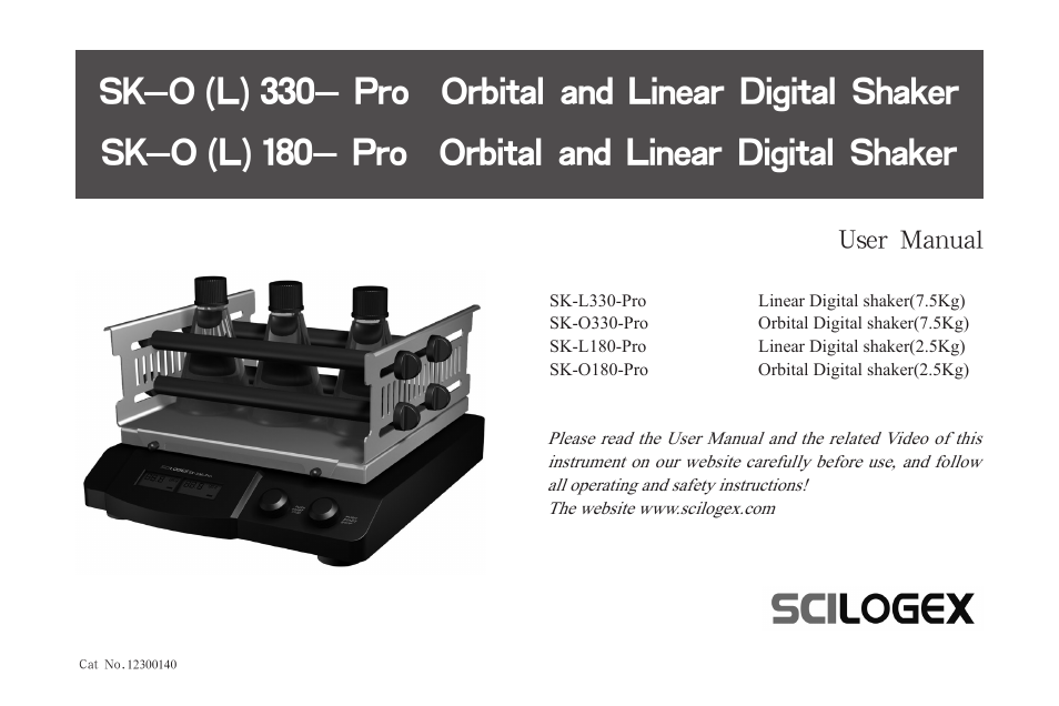 Scilogex SK-O180-Pro User Manual | 16 pages