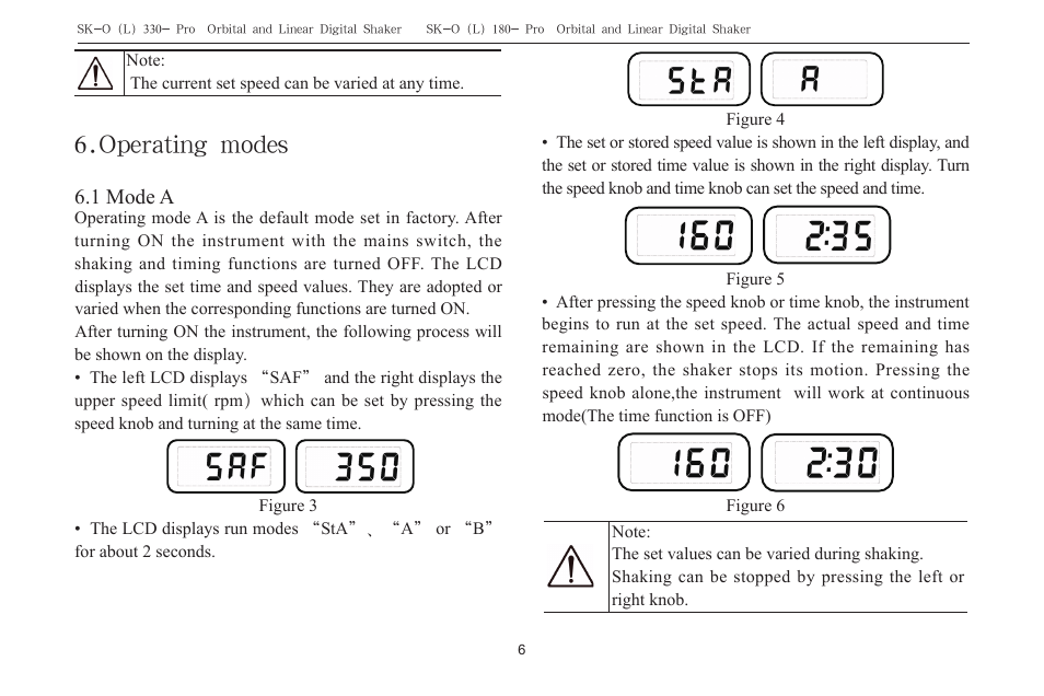 Operating modes | Scilogex SK-O180-Pro User Manual | Page 8 / 16