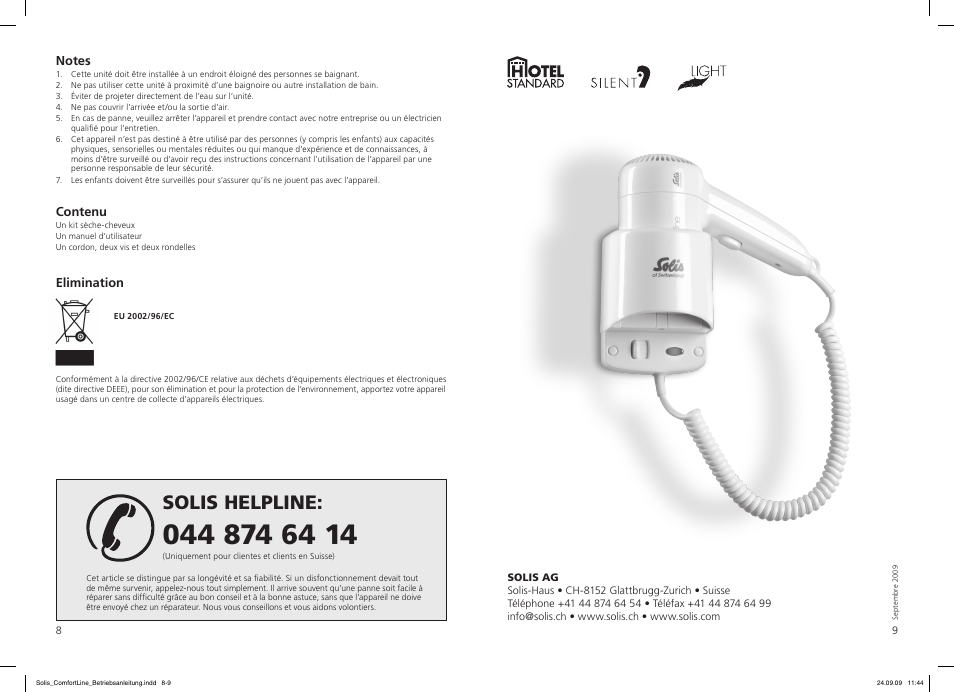 Solis helpline | SOLIS Comfort Line User Manual | Page 5 / 10