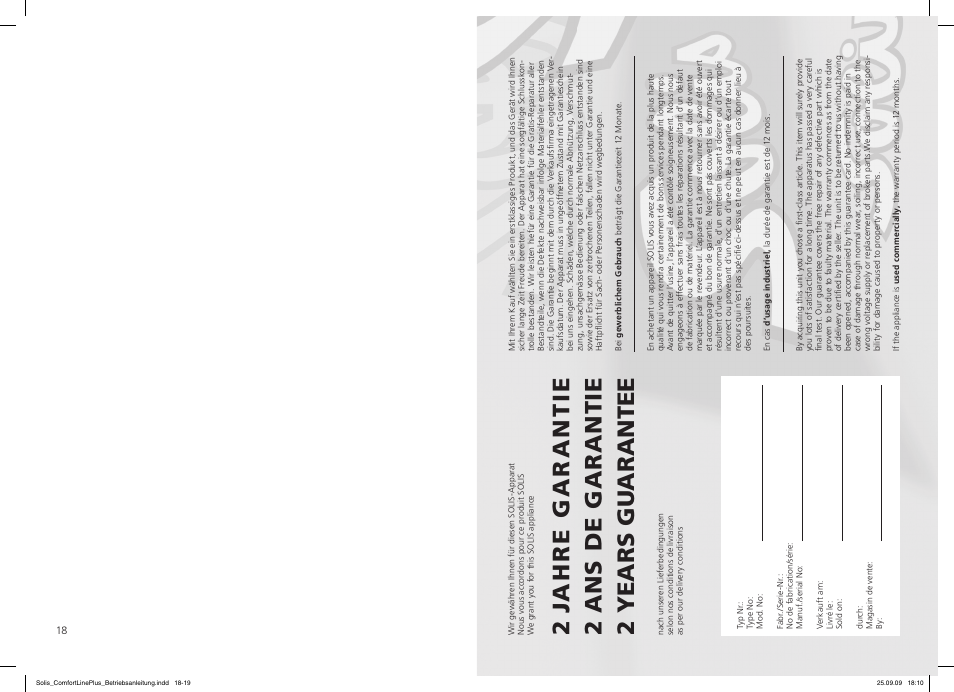 SOLIS Comfort Line Plus User Manual | Page 10 / 10