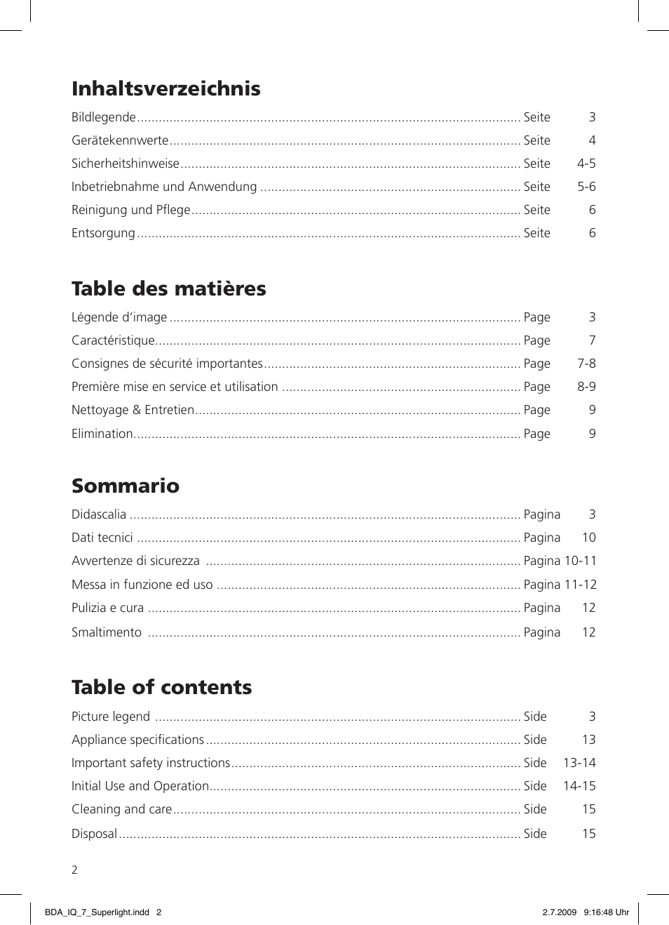 SOLIS IQ-7 Moonlight User Manual | Page 2 / 16