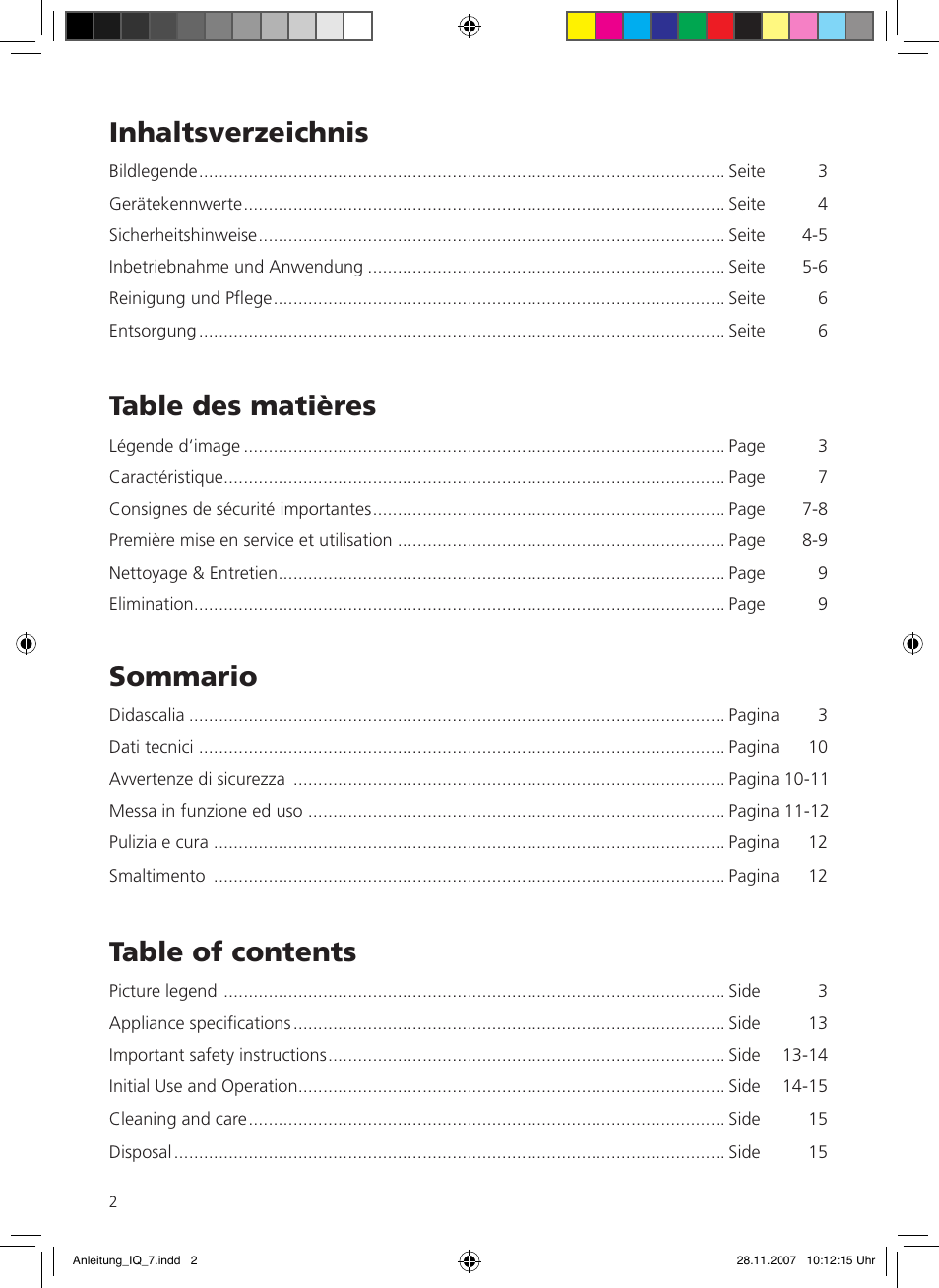 SOLIS IQ-7 classic User Manual | Page 2 / 16