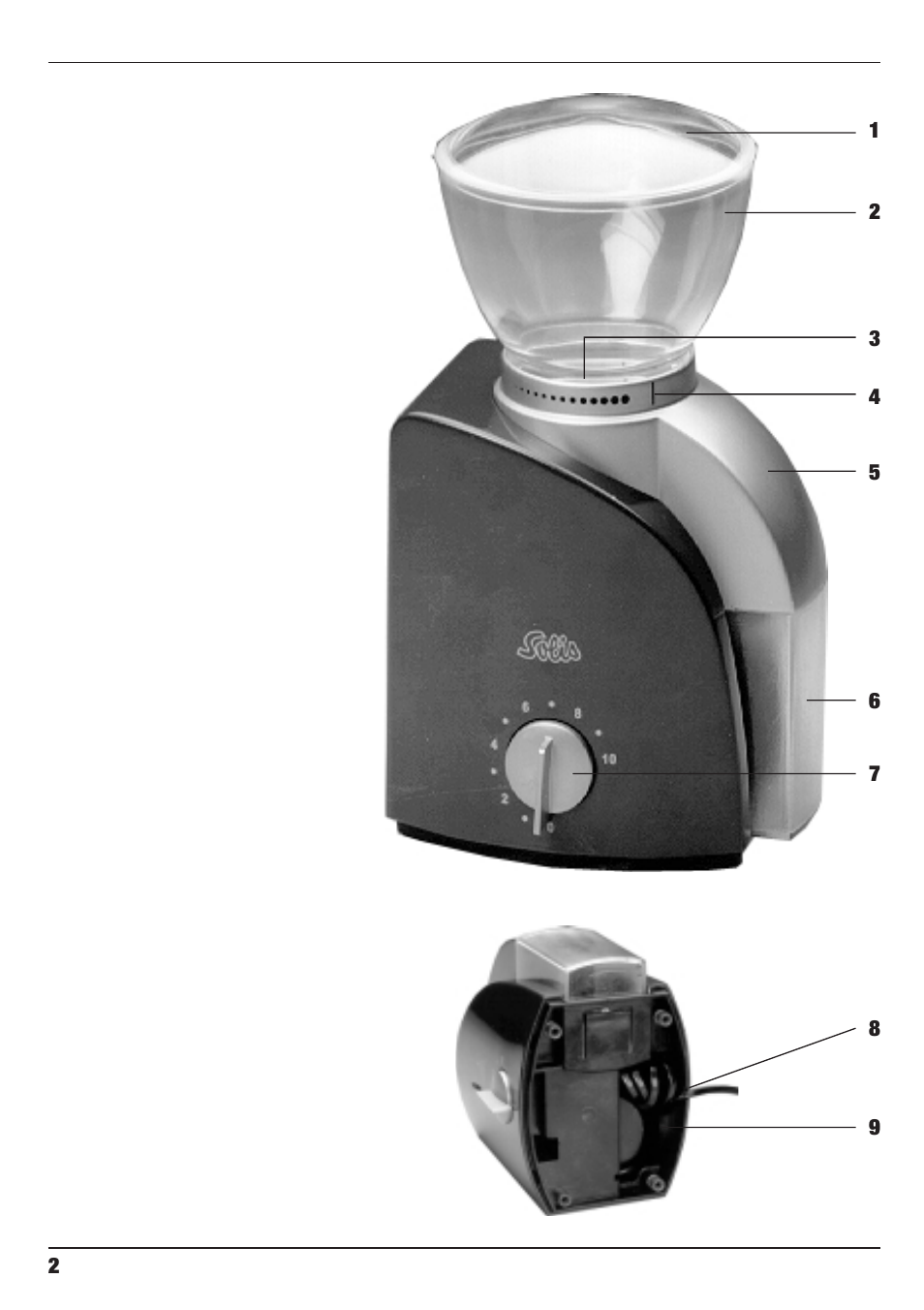 SOLIS Grinder Scala User Manual | Page 2 / 12