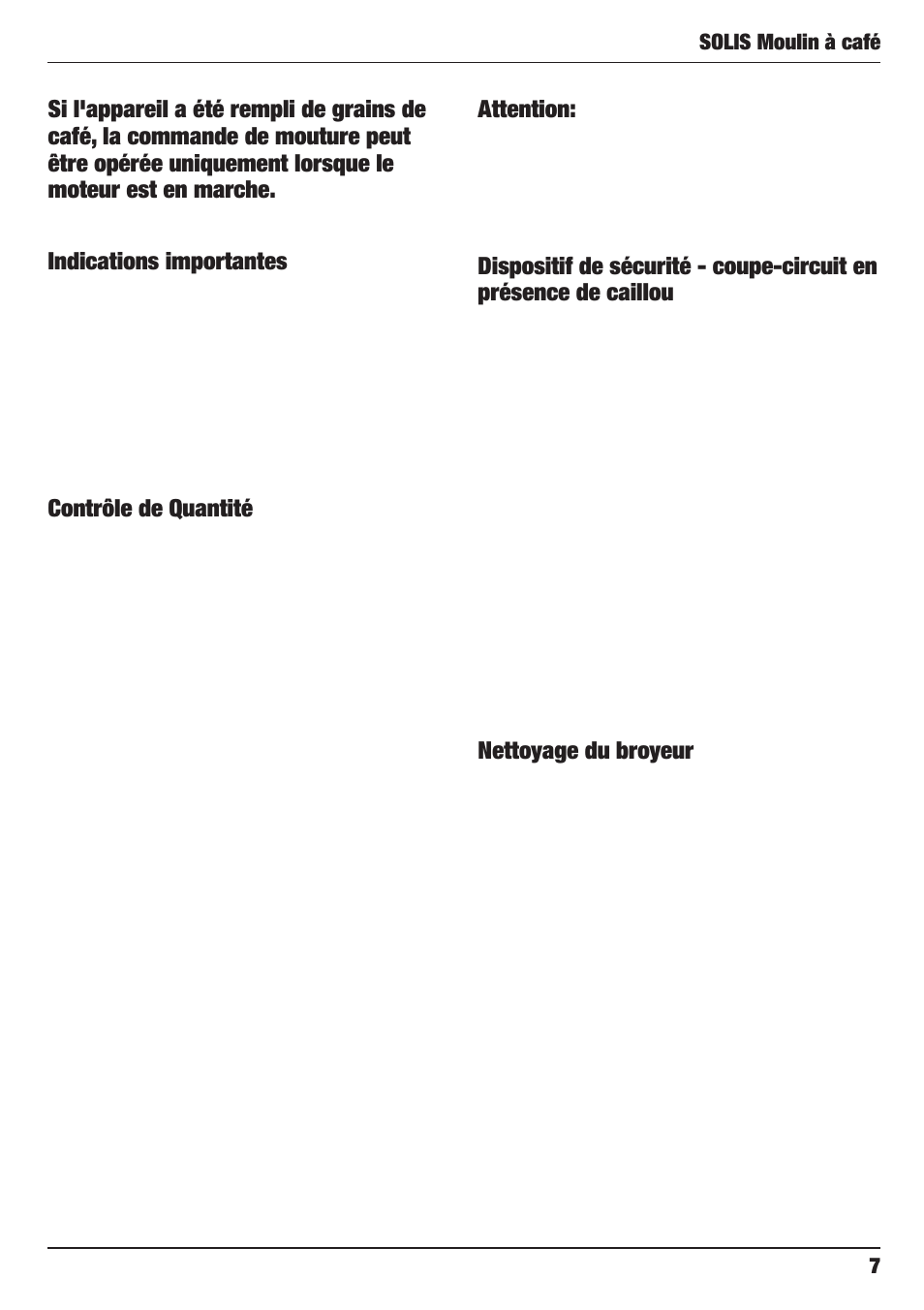 SOLIS Grinder Scala User Manual | Page 7 / 12