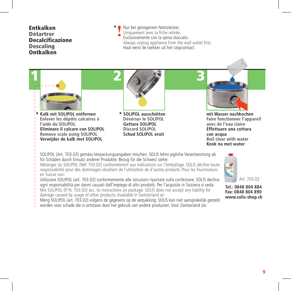 SOLIS Egg Boiler & more User Manual | Page 9 / 14