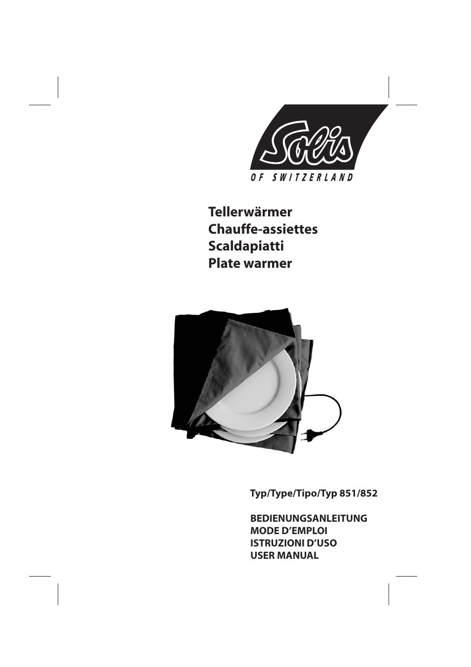 SOLIS Plate Warmer Kingsize User Manual | 6 pages