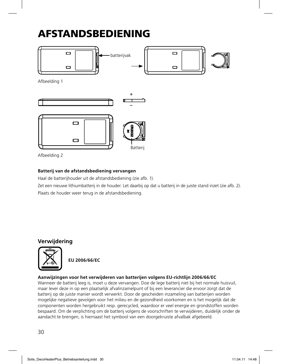 Af standsbediening | SOLIS Deco Heater Plus User Manual | Page 30 / 34