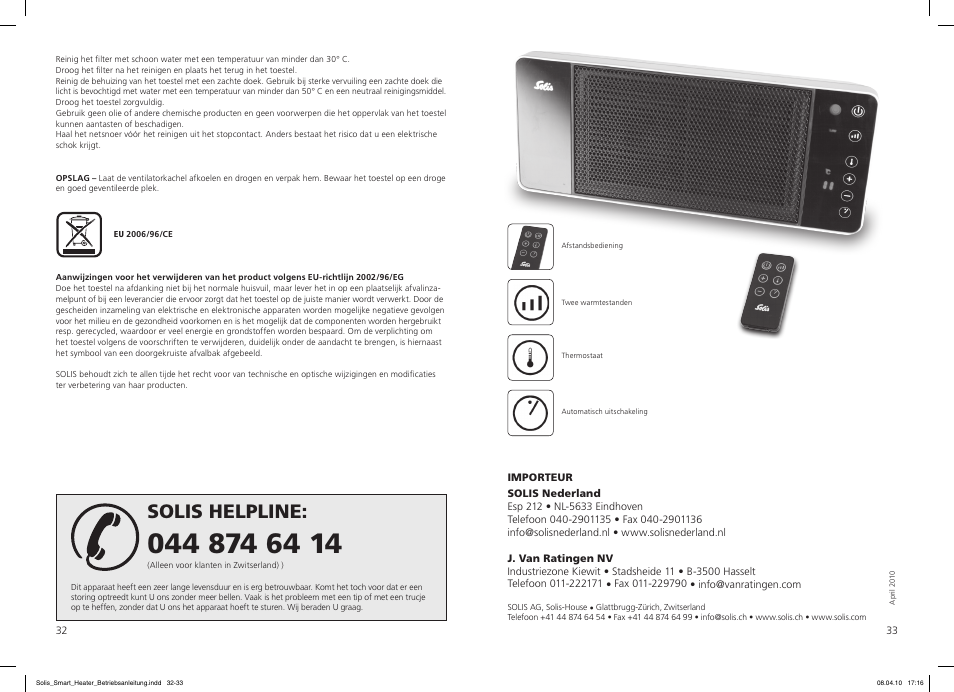 Solis helpline | SOLIS Smart Heater User Manual | Page 17 / 18