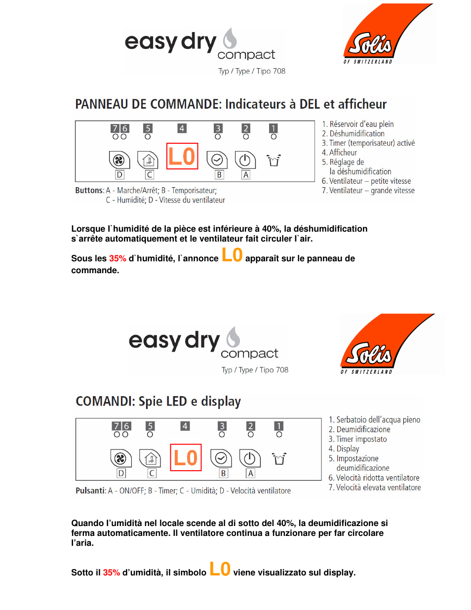 SOLIS Easy Dry Compact User Manual | Page 2 / 2