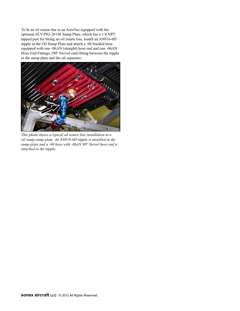 Sonex AeroConversions Oil Separator Installation User Manual | Page 3 / 3