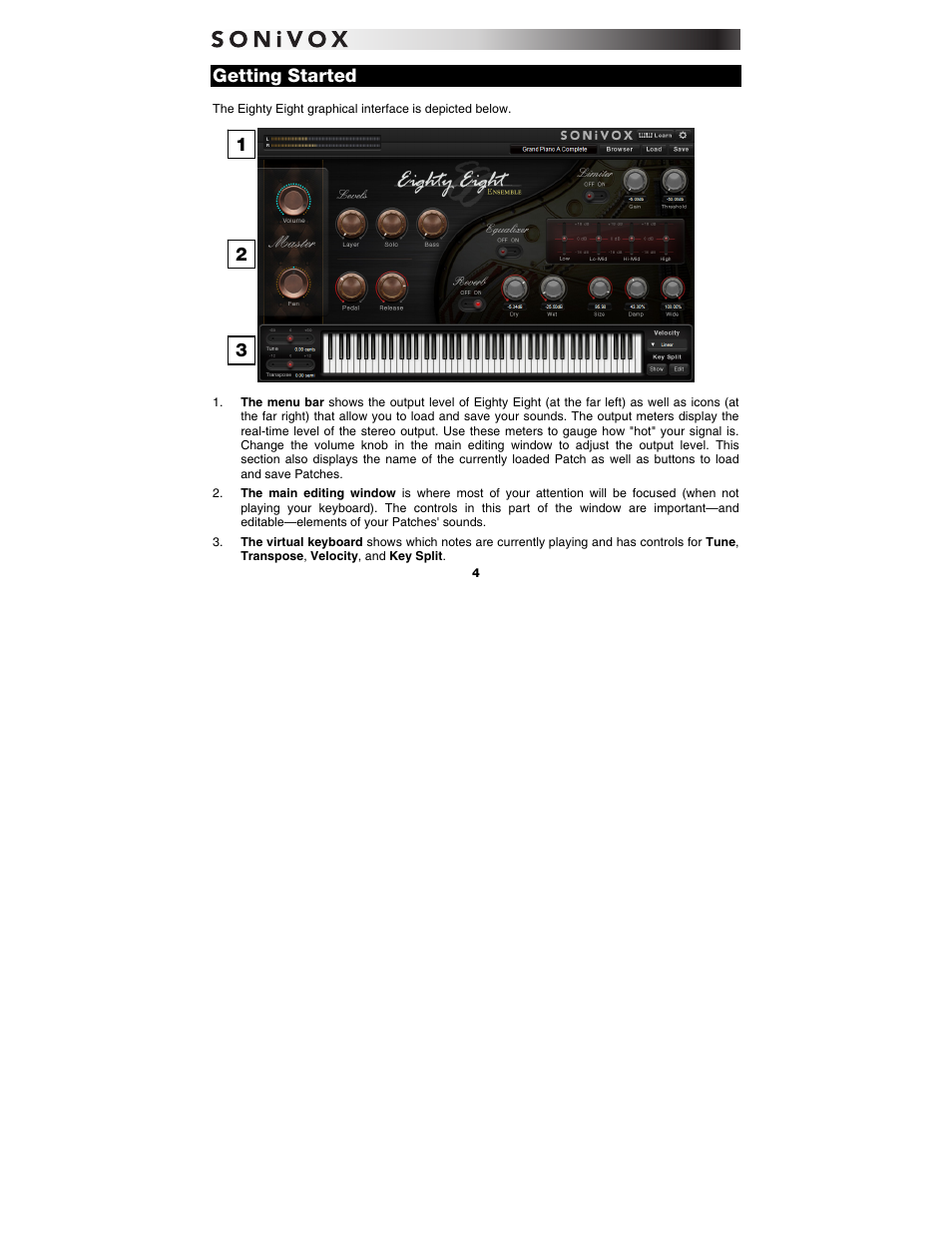 Getting started | SONiVOX Eighty Eight Ensemble User Manual | Page 4 / 22