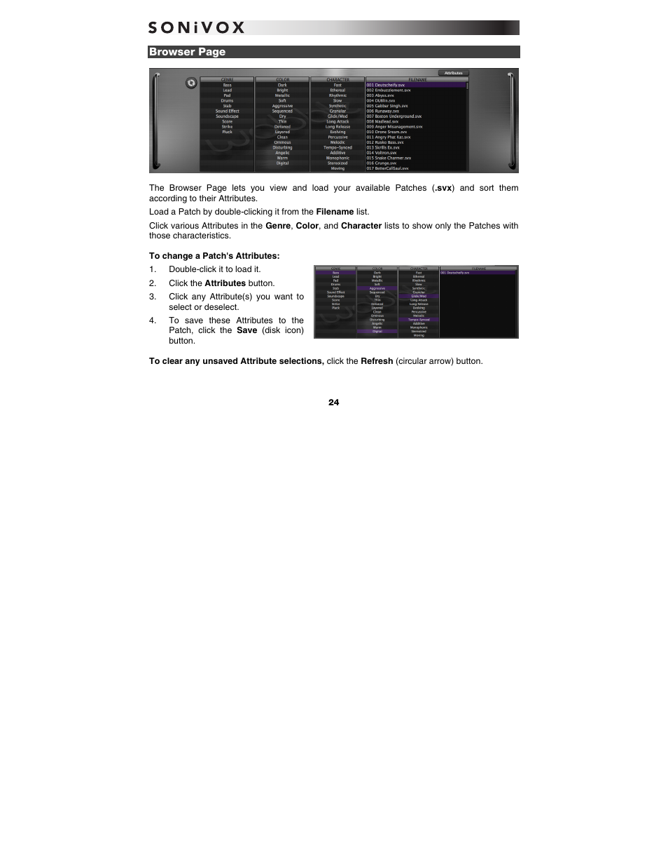 The browser | SONiVOX Wobble User Manual | Page 24 / 30