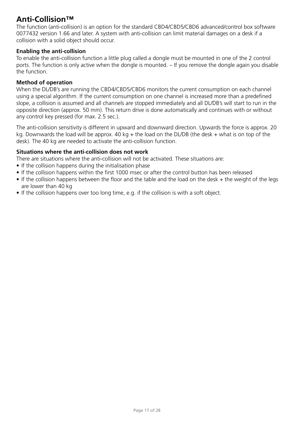 Anti-collision | Sound Anchors DL5 system User Manual | Page 17 / 28