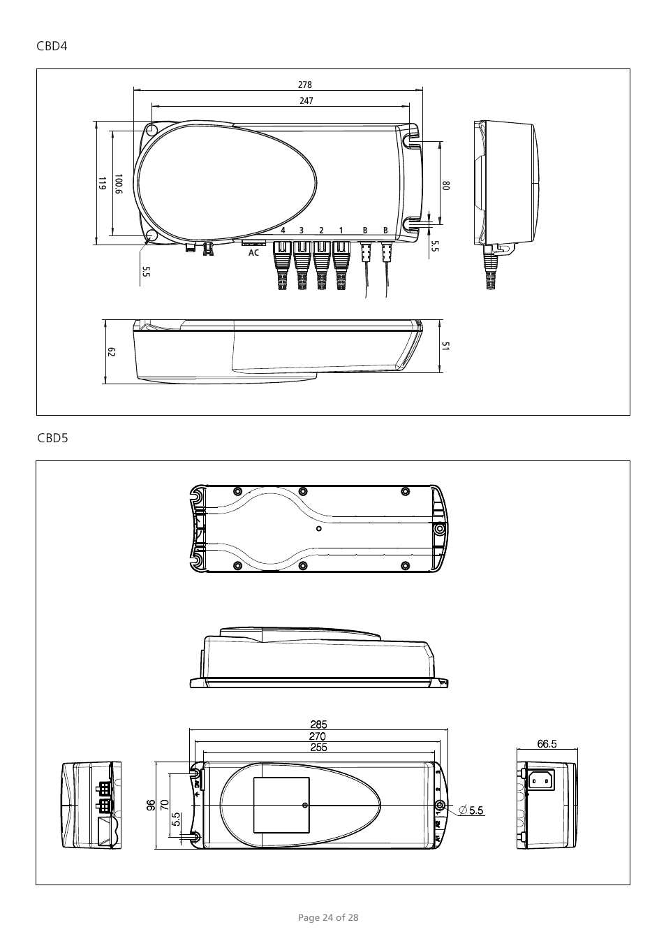 Cbd4, Cbd5 | Sound Anchors DL5 system User Manual | Page 24 / 28