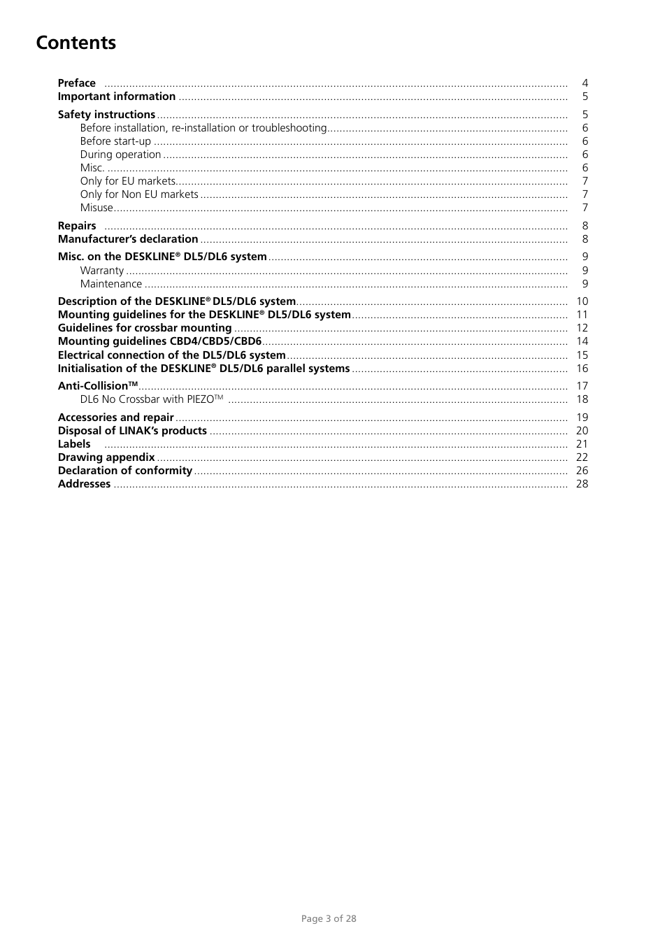 Sound Anchors DL5 system User Manual | Page 3 / 28