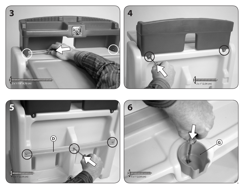 Step2 Flip & Doodle Easel Desk with Stool™ - Teal & Lime User Manual | Page 4 / 6