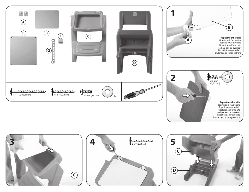 Step2 Art Easel Desk User Manual | Page 3 / 4