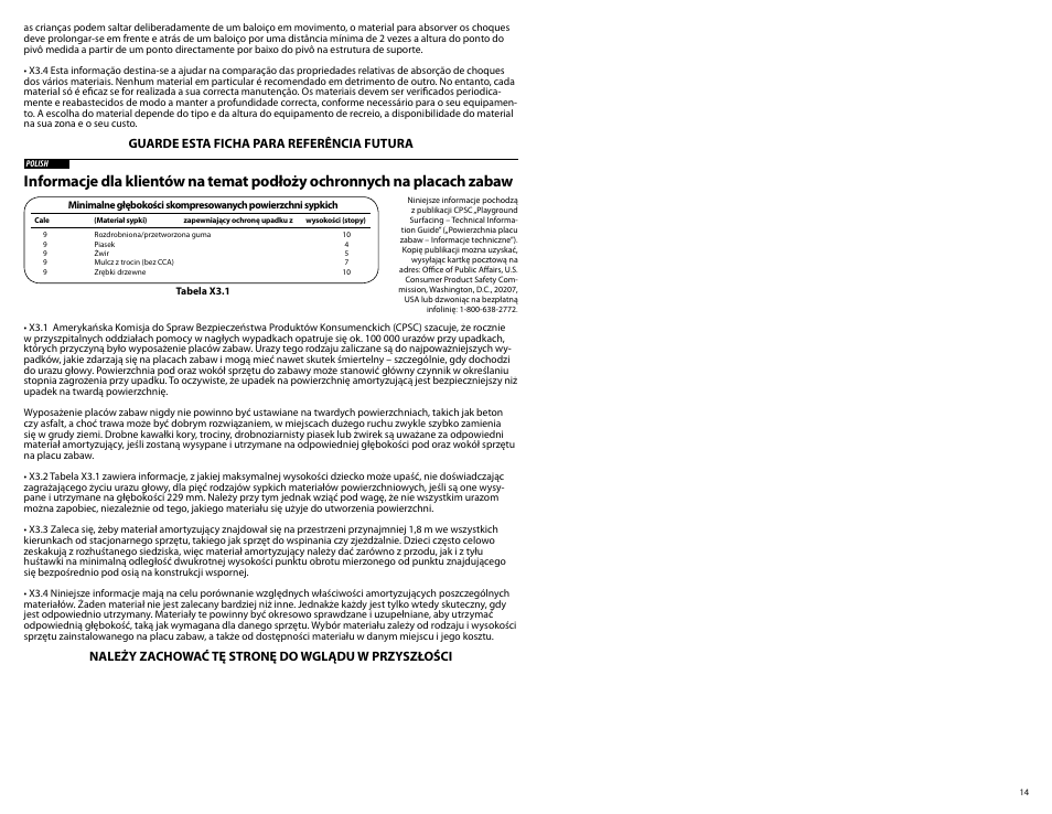 Należy zachować tę stronę do wglądu w przyszłości, Guarde esta ficha para referência futura | Step2 Play Up Double Slide Climber User Manual | Page 14 / 14