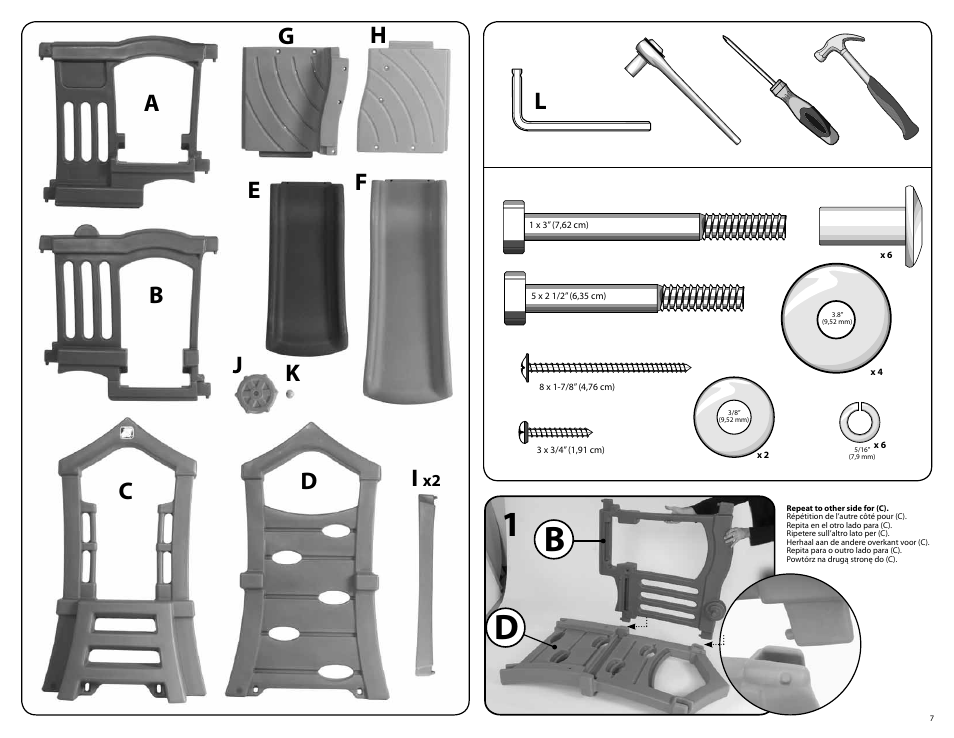1d b | Step2 Play Up Double Slide Climber User Manual | Page 7 / 14