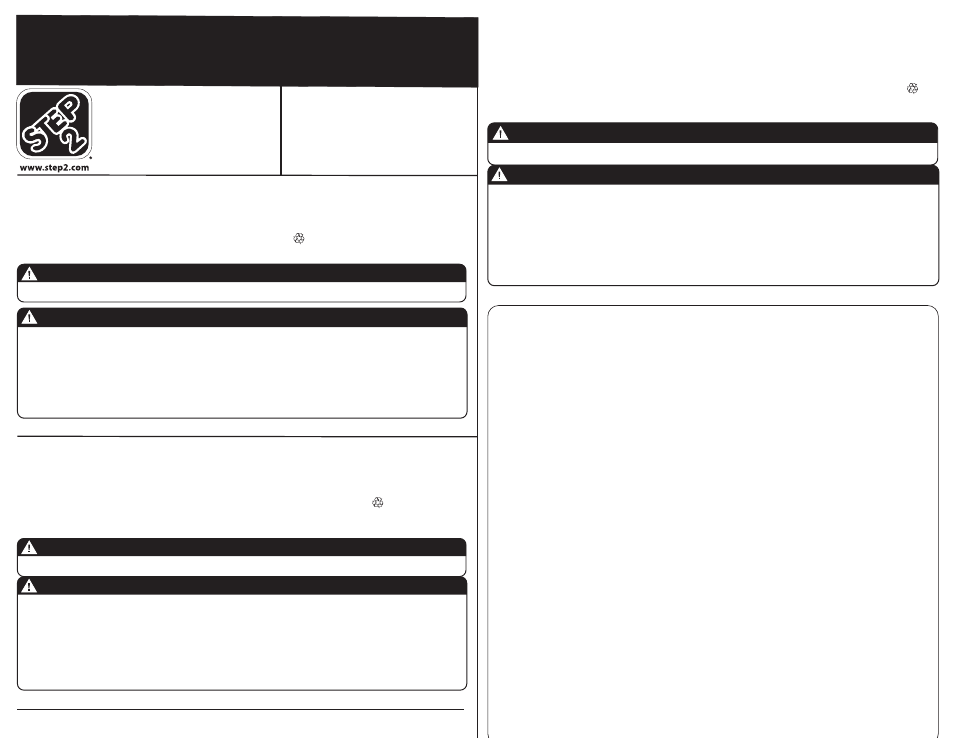 Step2 Clubhouse Climber & Sandbox Combo User Manual | 23 pages