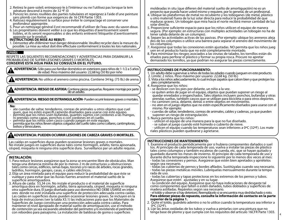 Step2 Dockside Sandbox & Climber User Manual | Page 4 / 15