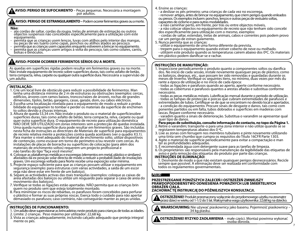 Step2 Dockside Sandbox & Climber User Manual | Page 7 / 15