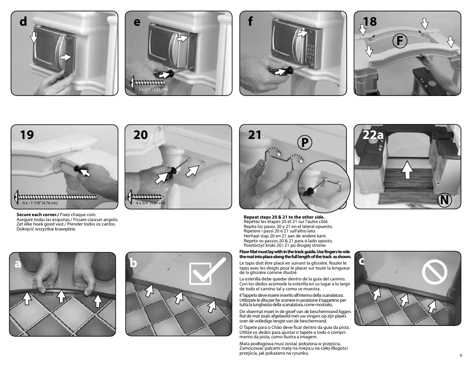 Ab c | Step2 LifeStyle™ Grand Walk-In Kitchen User Manual | Page 6 / 9