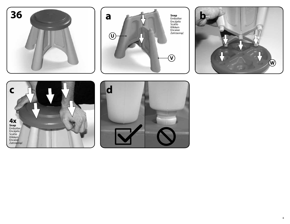 D36 10 a c b | Step2 Grand Walk In Kitchen with Extra Play Food User Manual | Page 8 / 9