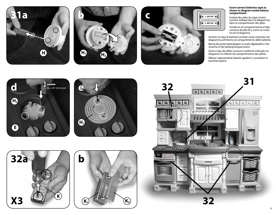 31a b c | Step2 Deluxe Kitchen Play Set User Manual | Page 8 / 12