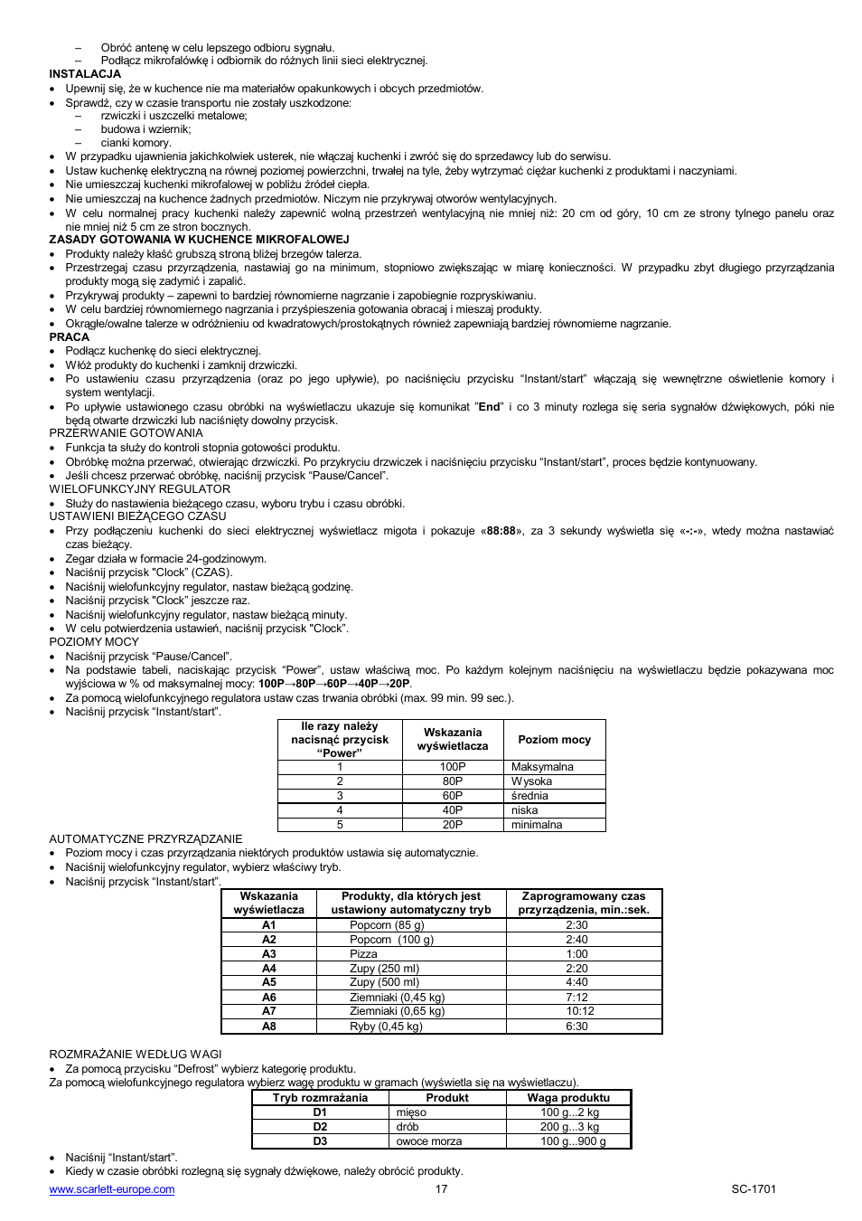 Scarlett SC-1701 User Manual | Page 17 / 48