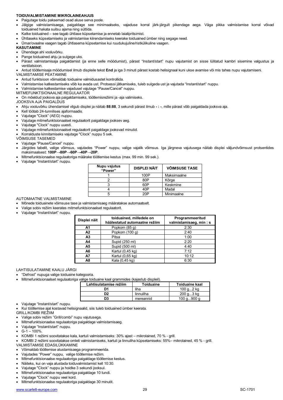 Scarlett SC-1701 User Manual | Page 29 / 48