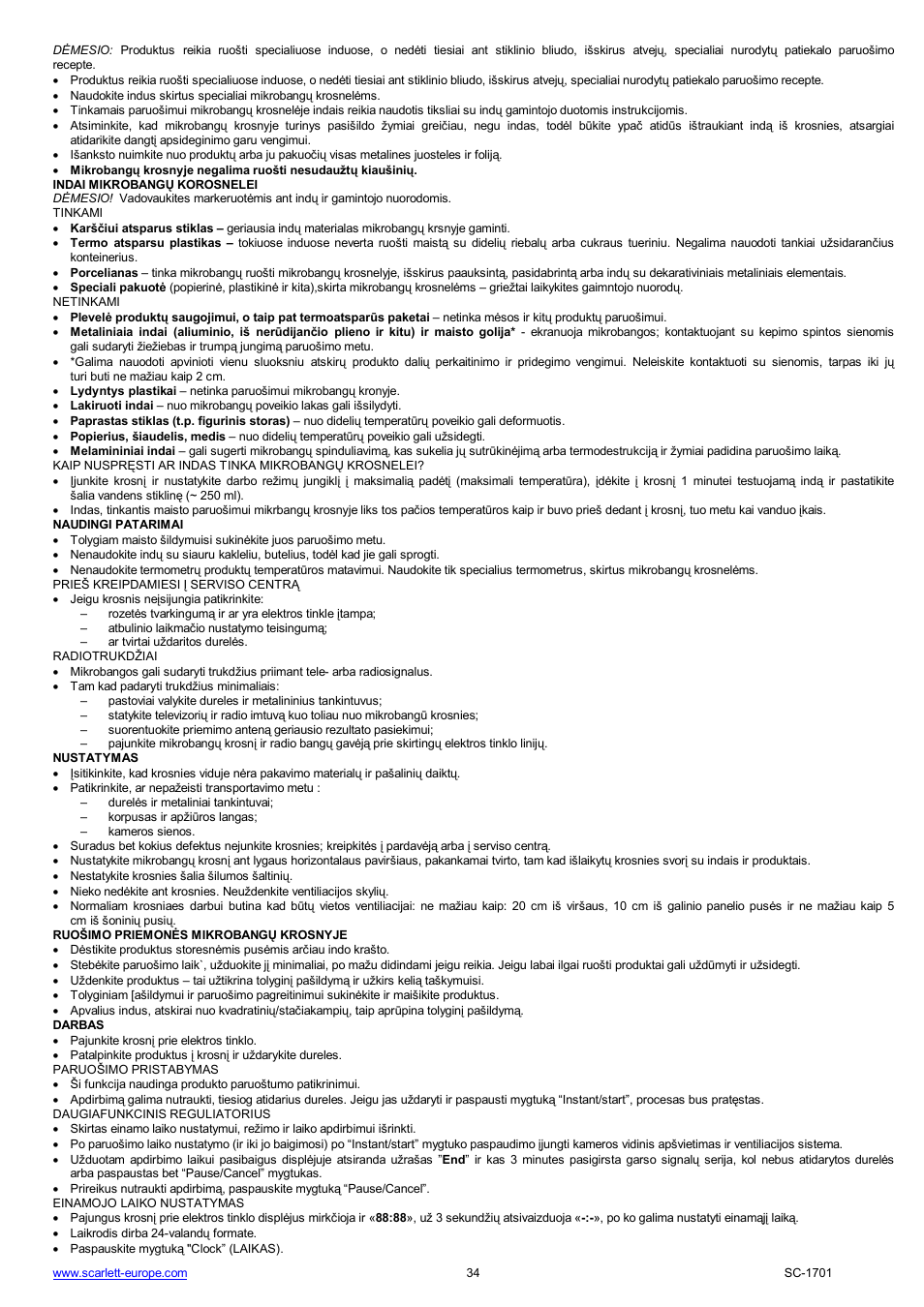 Scarlett SC-1701 User Manual | Page 34 / 48