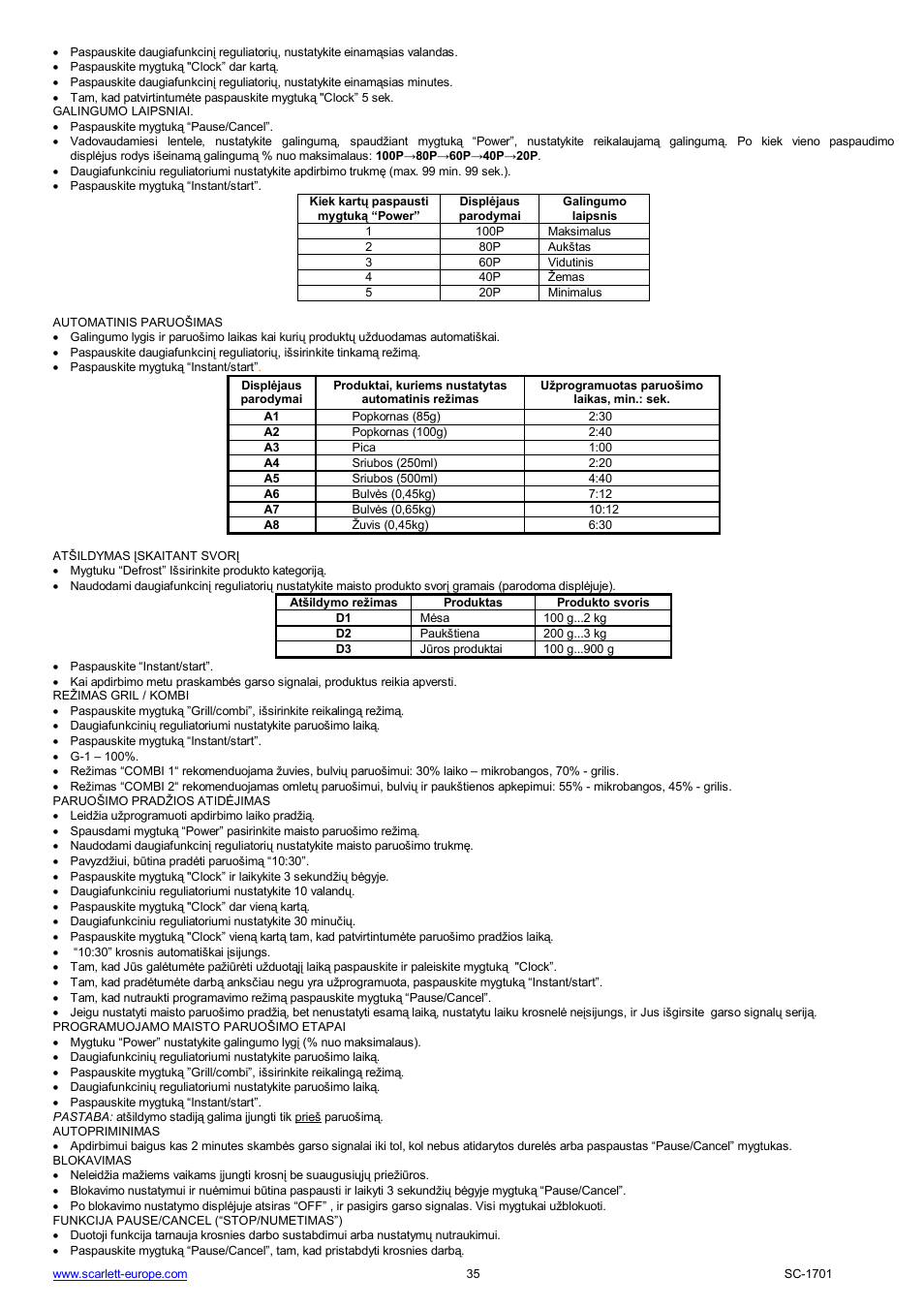 Scarlett SC-1701 User Manual | Page 35 / 48