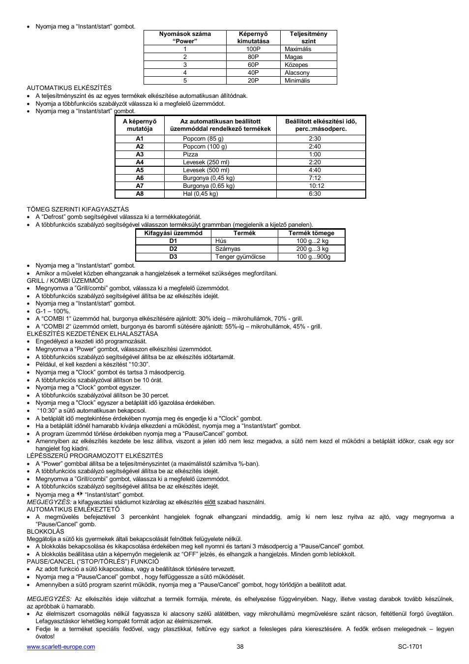 Scarlett SC-1701 User Manual | Page 38 / 48