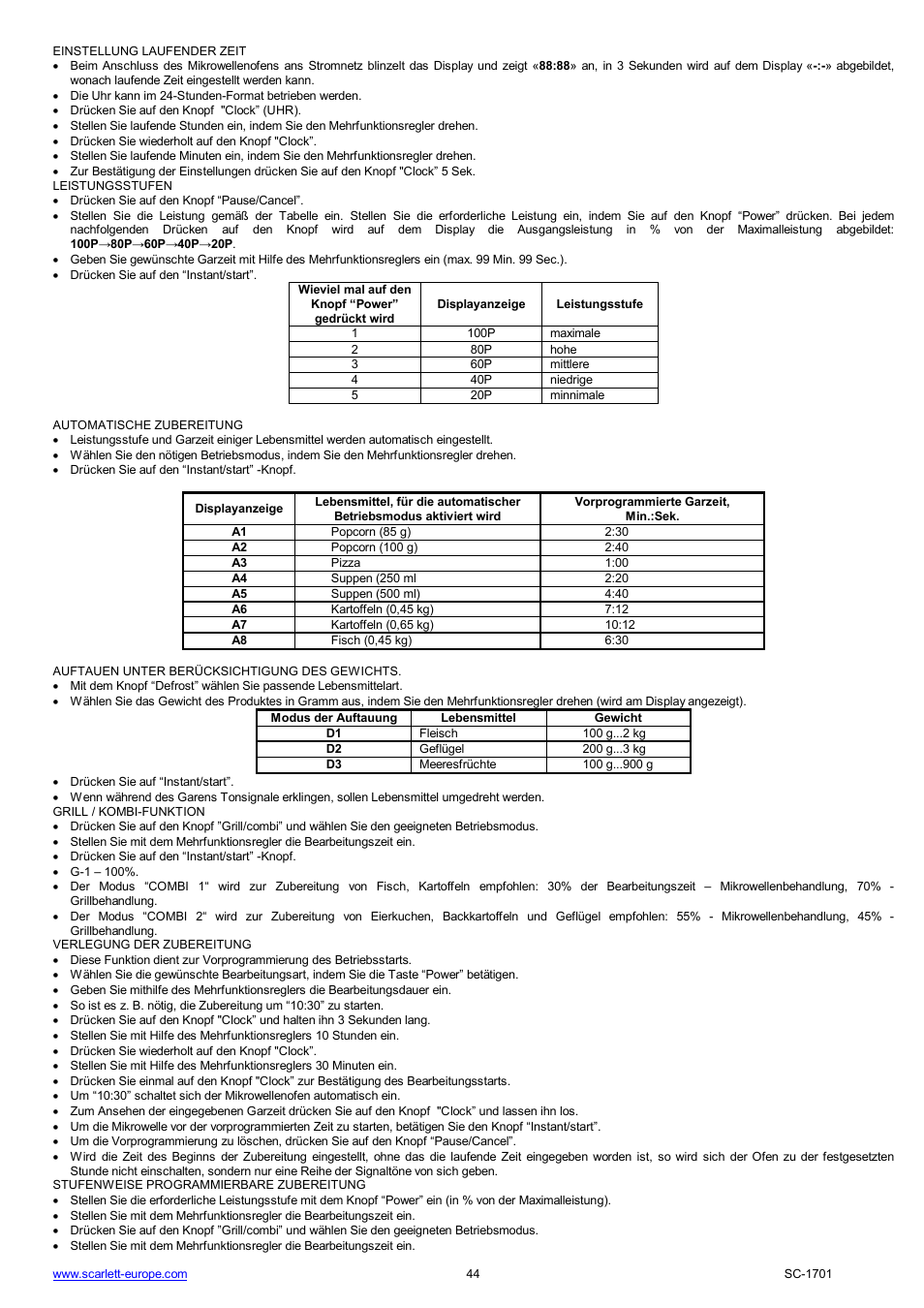 Scarlett SC-1701 User Manual | Page 44 / 48