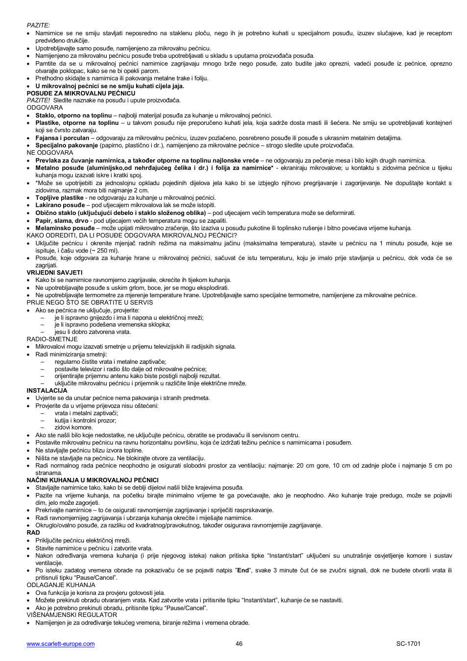 Scarlett SC-1701 User Manual | Page 46 / 48