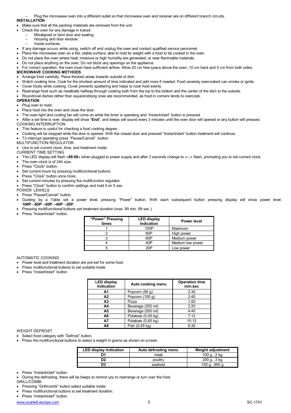 Scarlett SC-1701 User Manual | Page 5 / 48