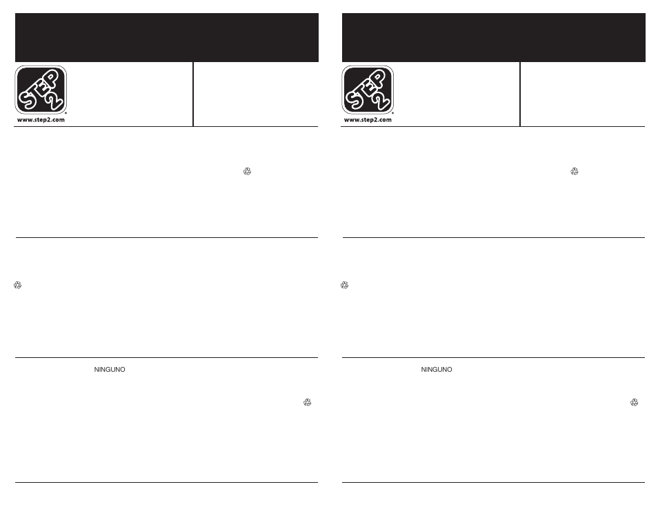 Step2 Little Dunes Sandbox User Manual | 2 pages