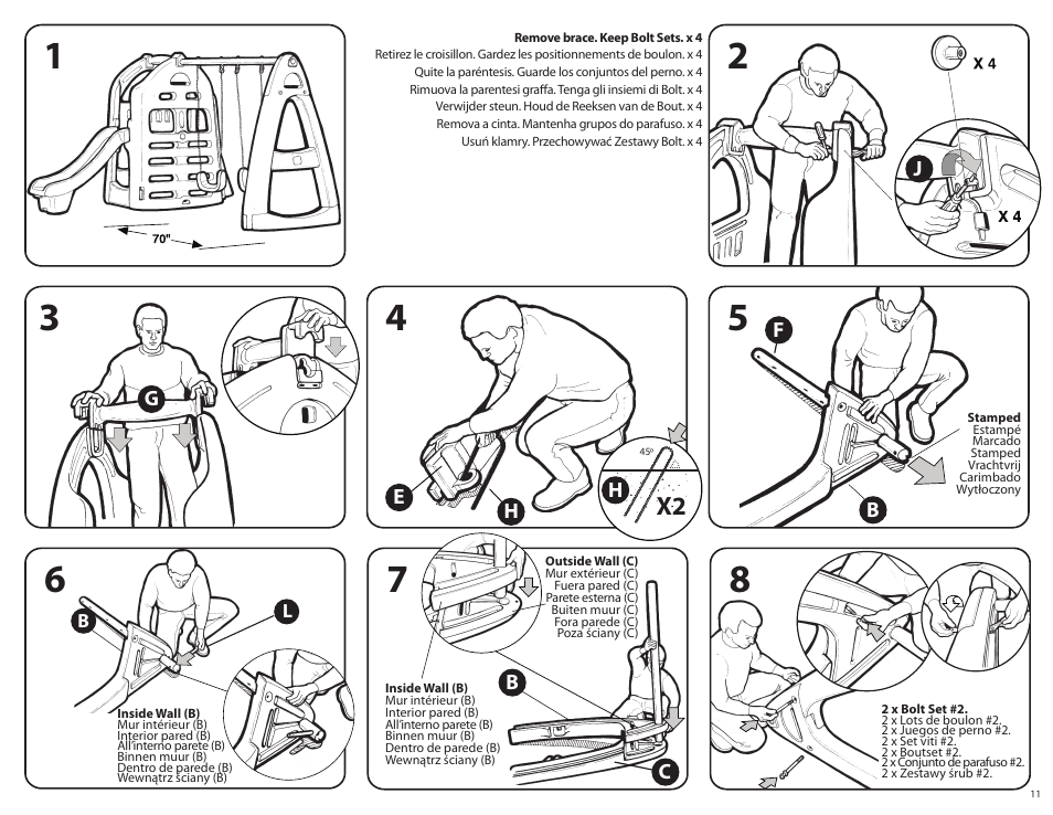 Step2 Naturally Playful® Playhouse Climber & Swing Extension User Manual | Page 11 / 35