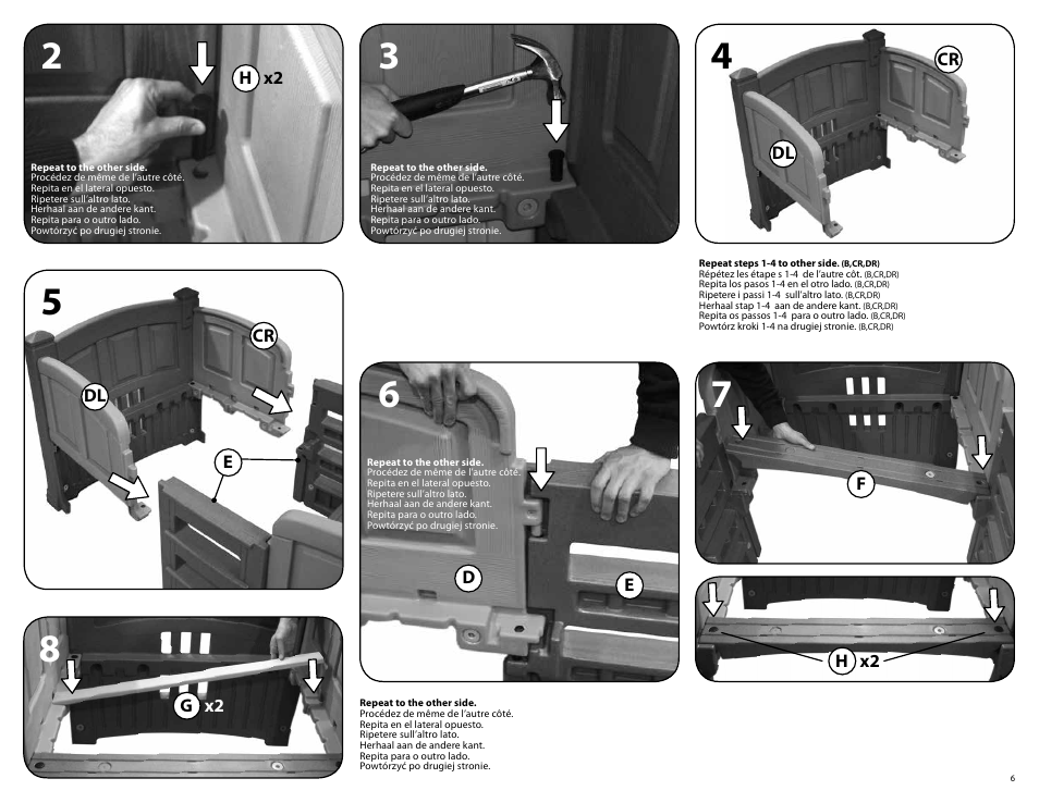 Step2 Girl's Loft & Storage Twin Bed User Manual | Page 6 / 7