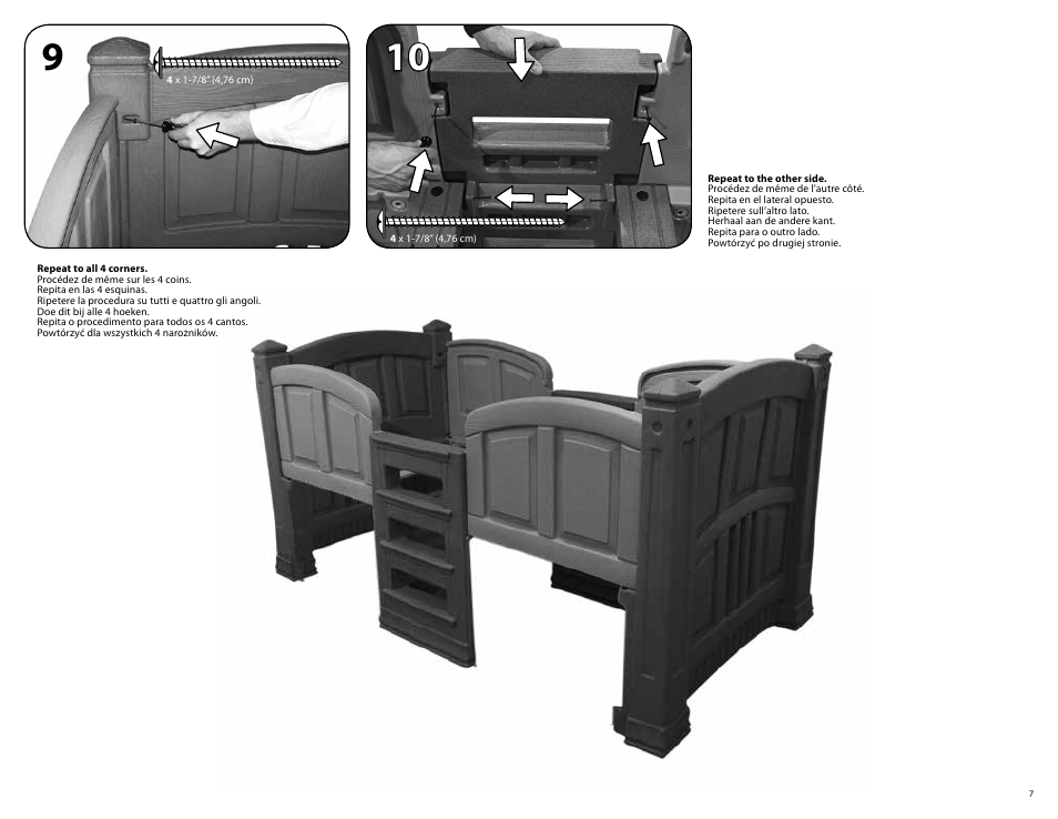 Step2 Girl's Loft & Storage Twin Bed User Manual | Page 7 / 7