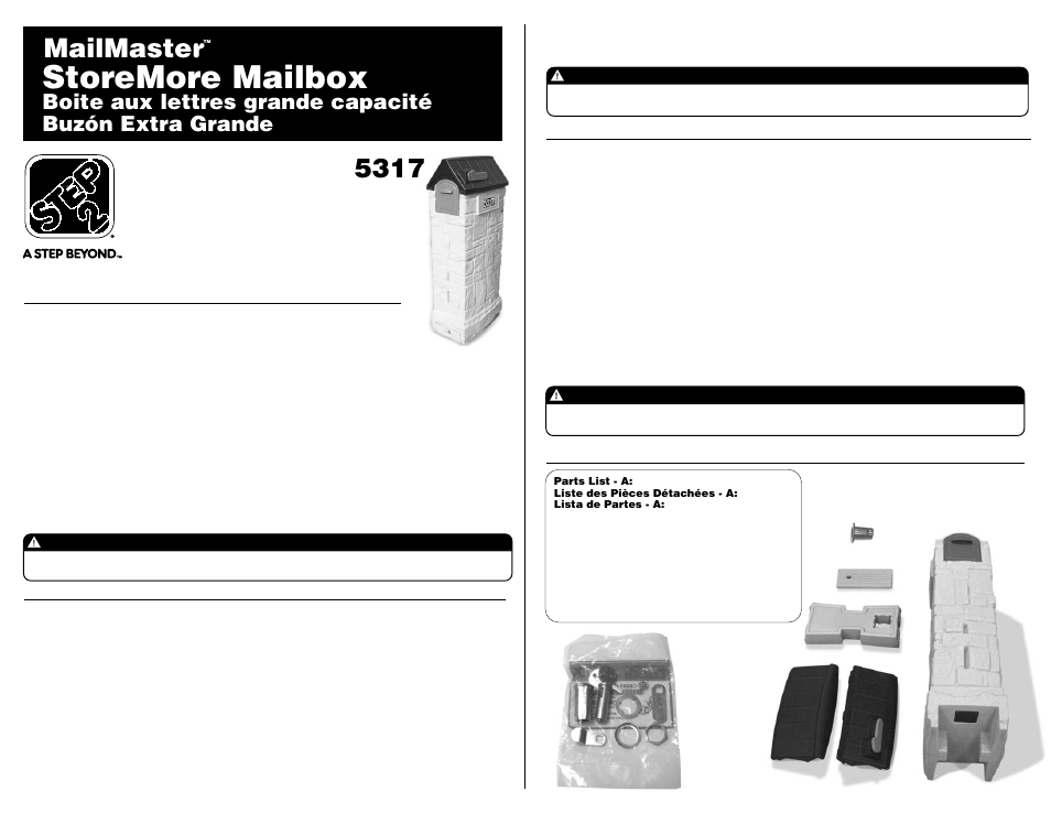 Step2 MailMaster® StoreMore Mailbox User Manual | 6 pages