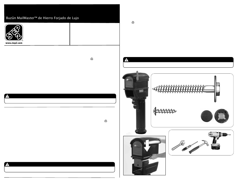 Step2 MailMaster® Wrought Iron Plus Mailbox User Manual | 3 pages