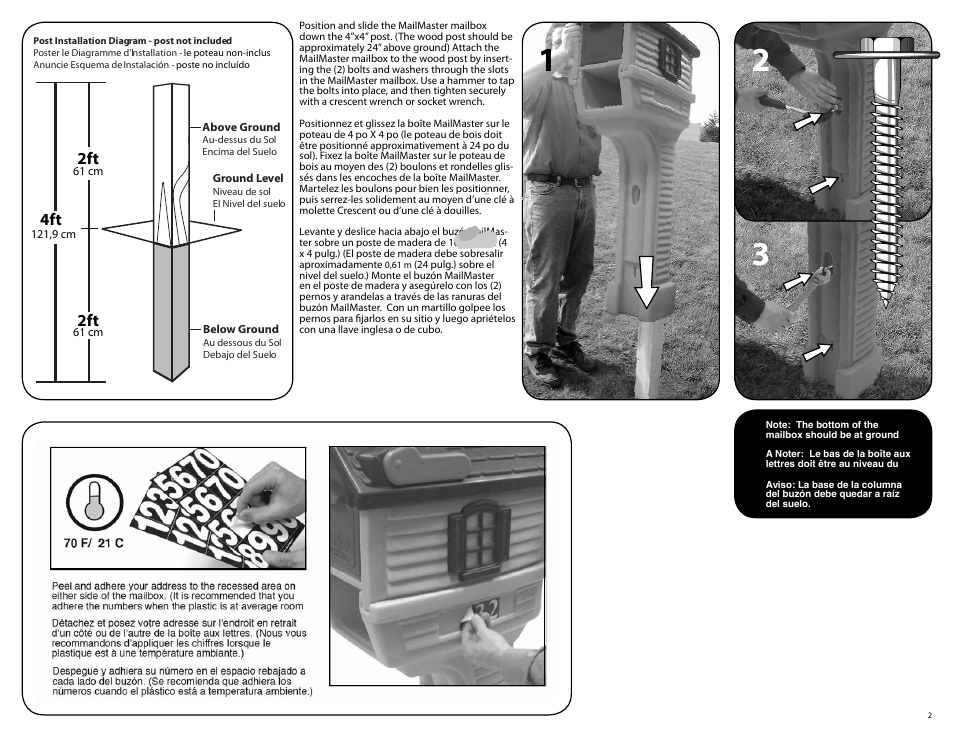 Step2 MailMaster® Villager Mailbox User Manual | Page 2 / 2